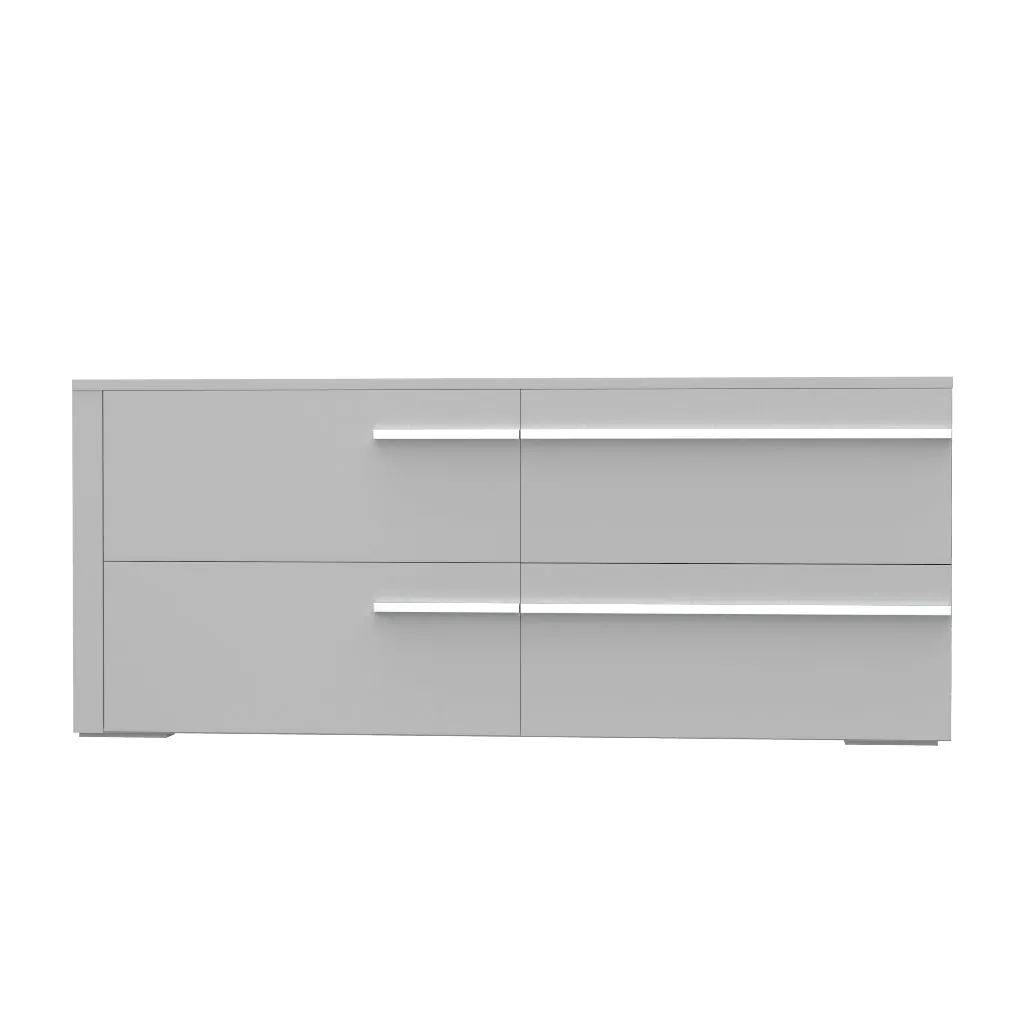 Gabriella 6 drawer double dresser for bedroom, light grey