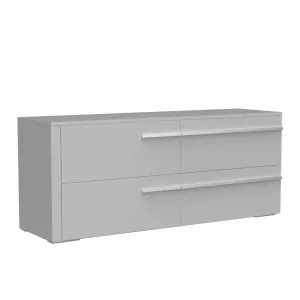 Gabriella 6 drawer double dresser for bedroom, light grey