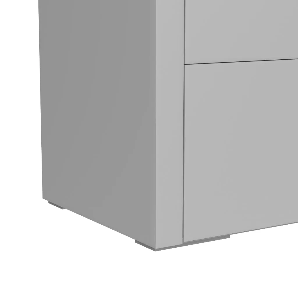 Gabriella 6 drawer double dresser for bedroom, light grey