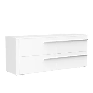 Gabriella 6 drawer double dresser for bedroom, white