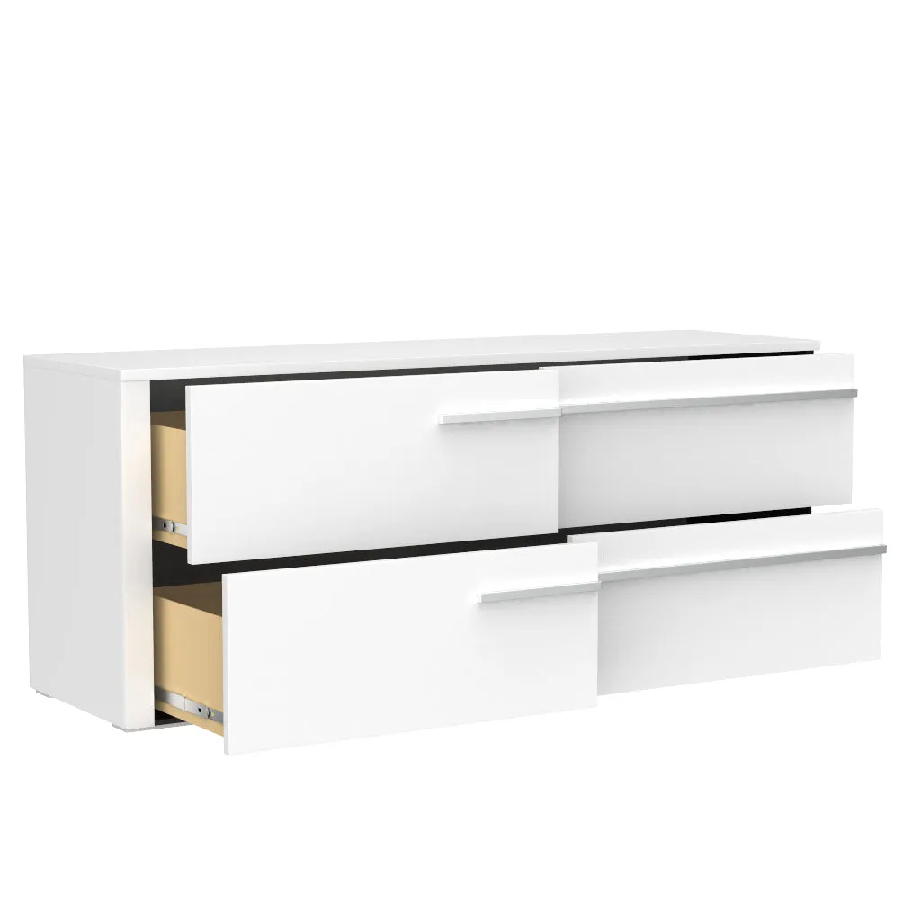 Gabriella 6 drawer double dresser for bedroom, white