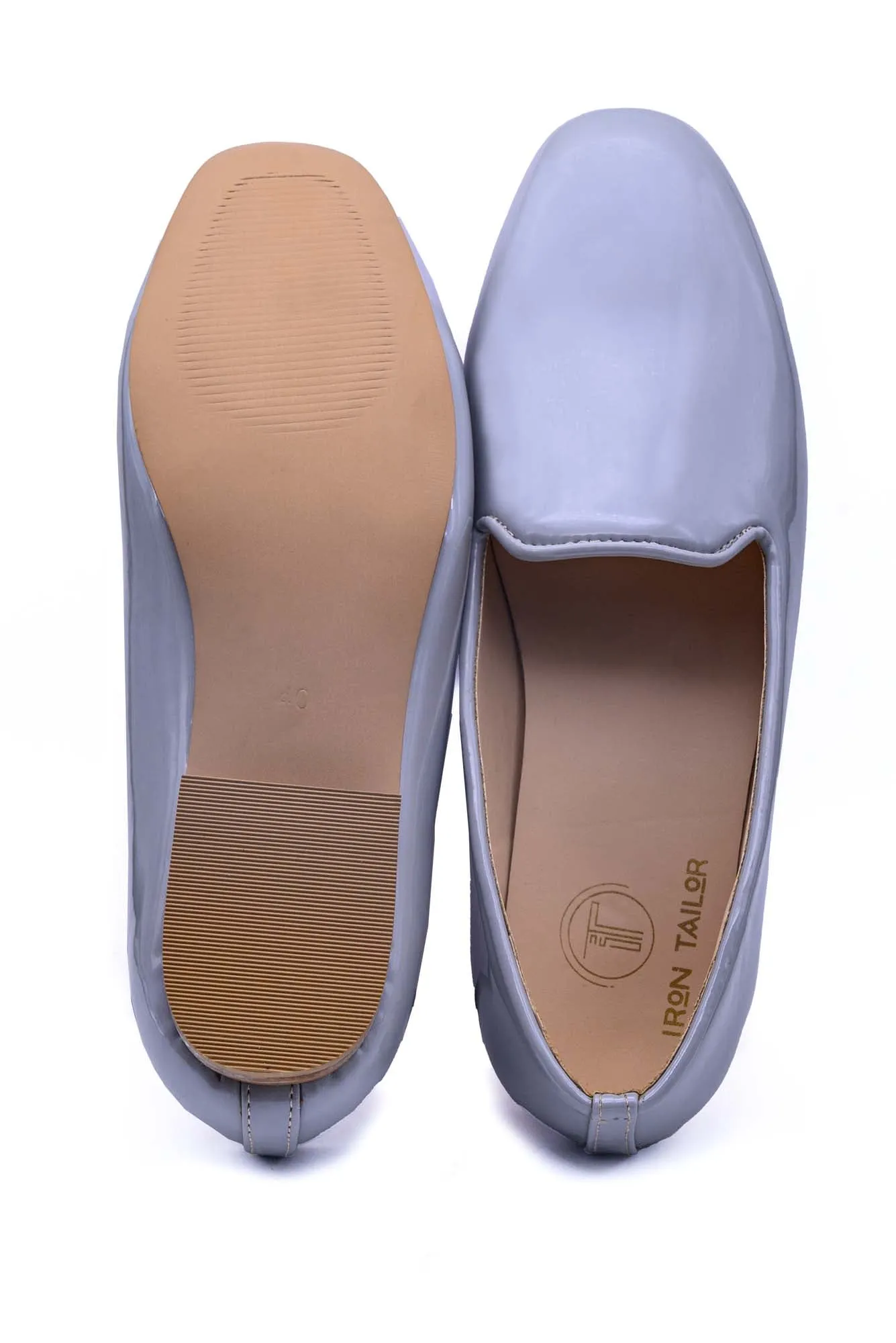Grey Leather Loafer
