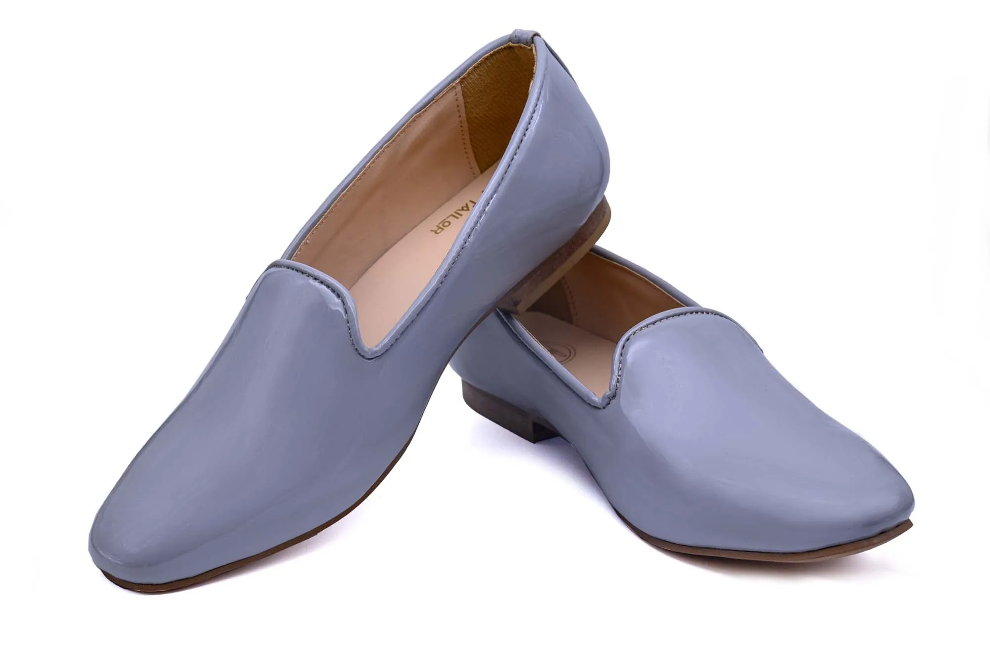 Grey Leather Loafer