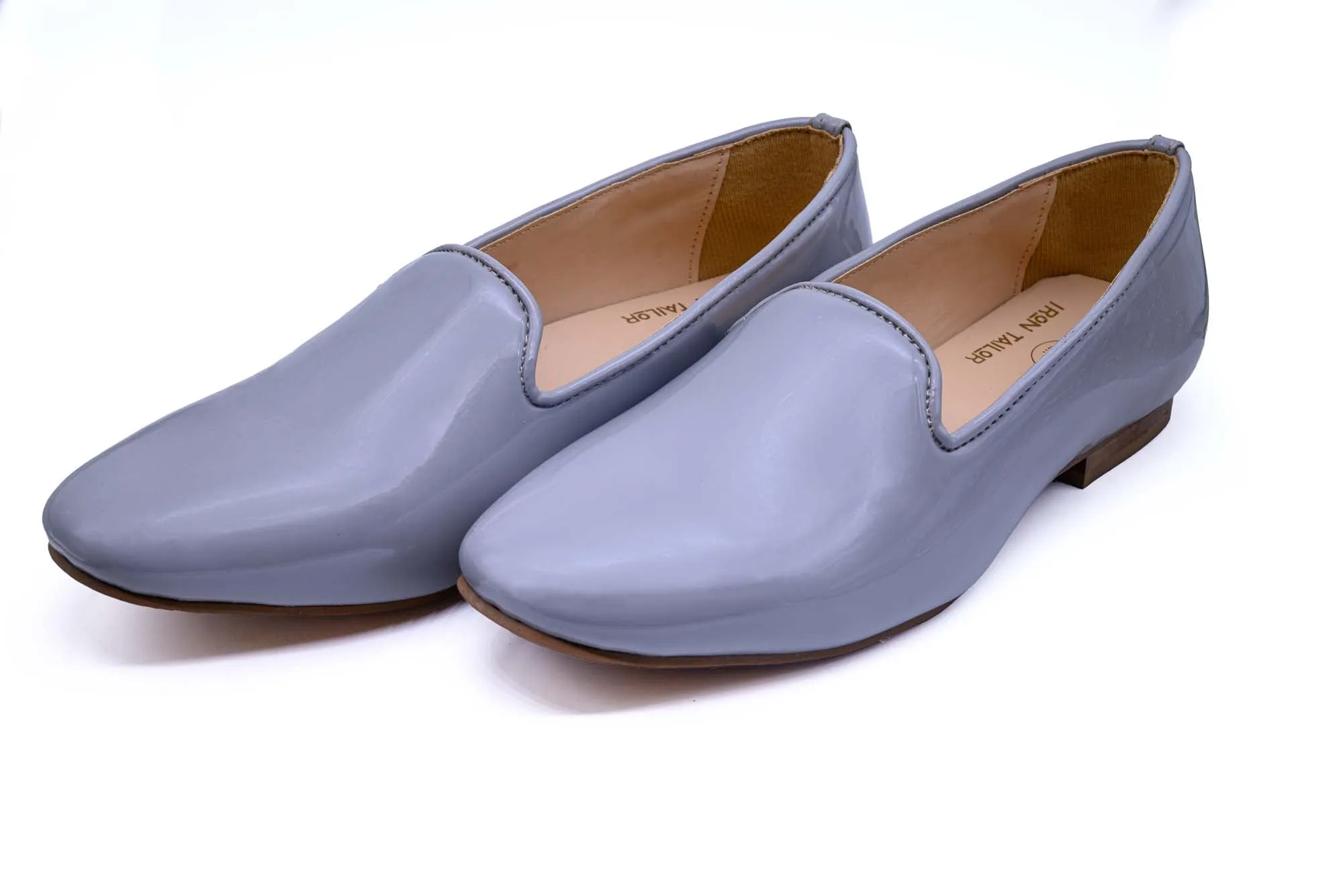 Grey Leather Loafer