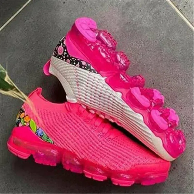GS Gym Pro | Opvallende mesh sneakers met air zool en bloemenprint hak voor dames