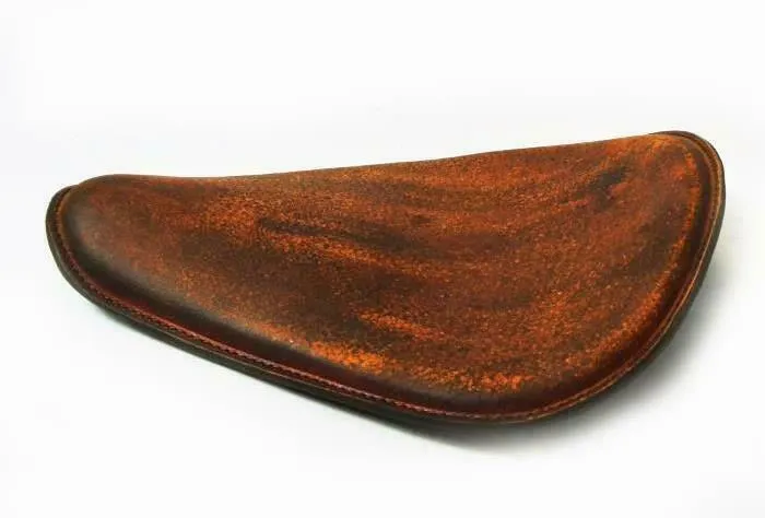 Harley Sportster Bobber Spring Solo Seat 201 Brn Distressed Leather Chopper MRC