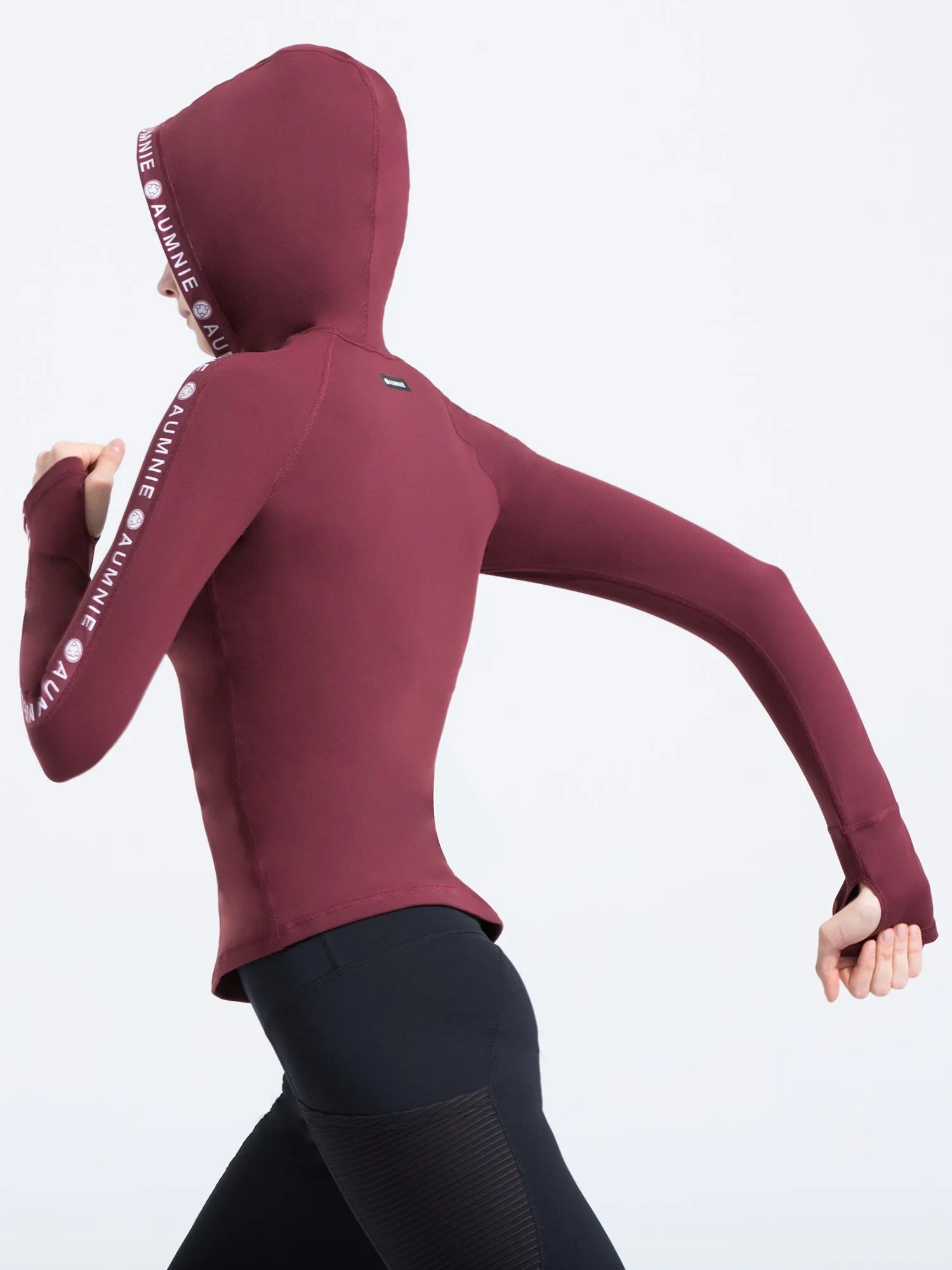 HOODED LOGO TOP, BORDEAUX