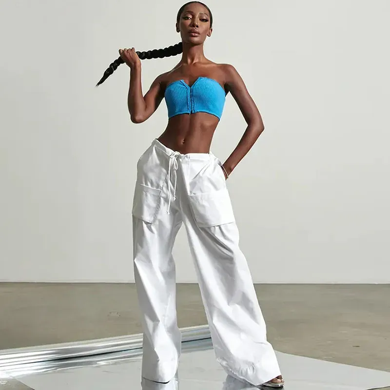 Jaded High-Waisted Wide Leg Utility Cargo Pants