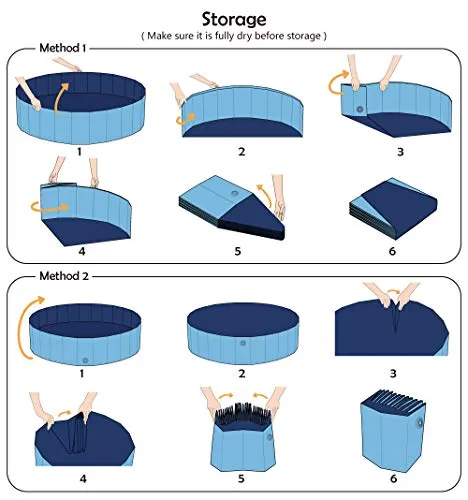 Jasonwell Foldable Dog Pet Bath Pool Collapsible Dog Pet Pool Bathing Tub Kiddie Pool for Dogs Cats and Kids (32inch.D x 8inch.H, Blue)