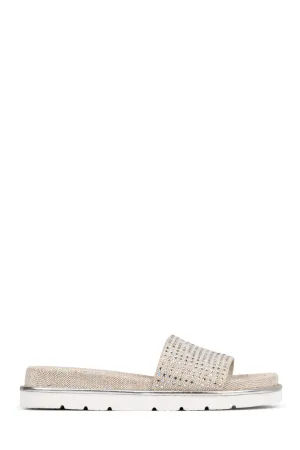 Joella Sandal - Silver Embellished