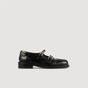 Kaeta Multi-Buckle Open Derbies Black