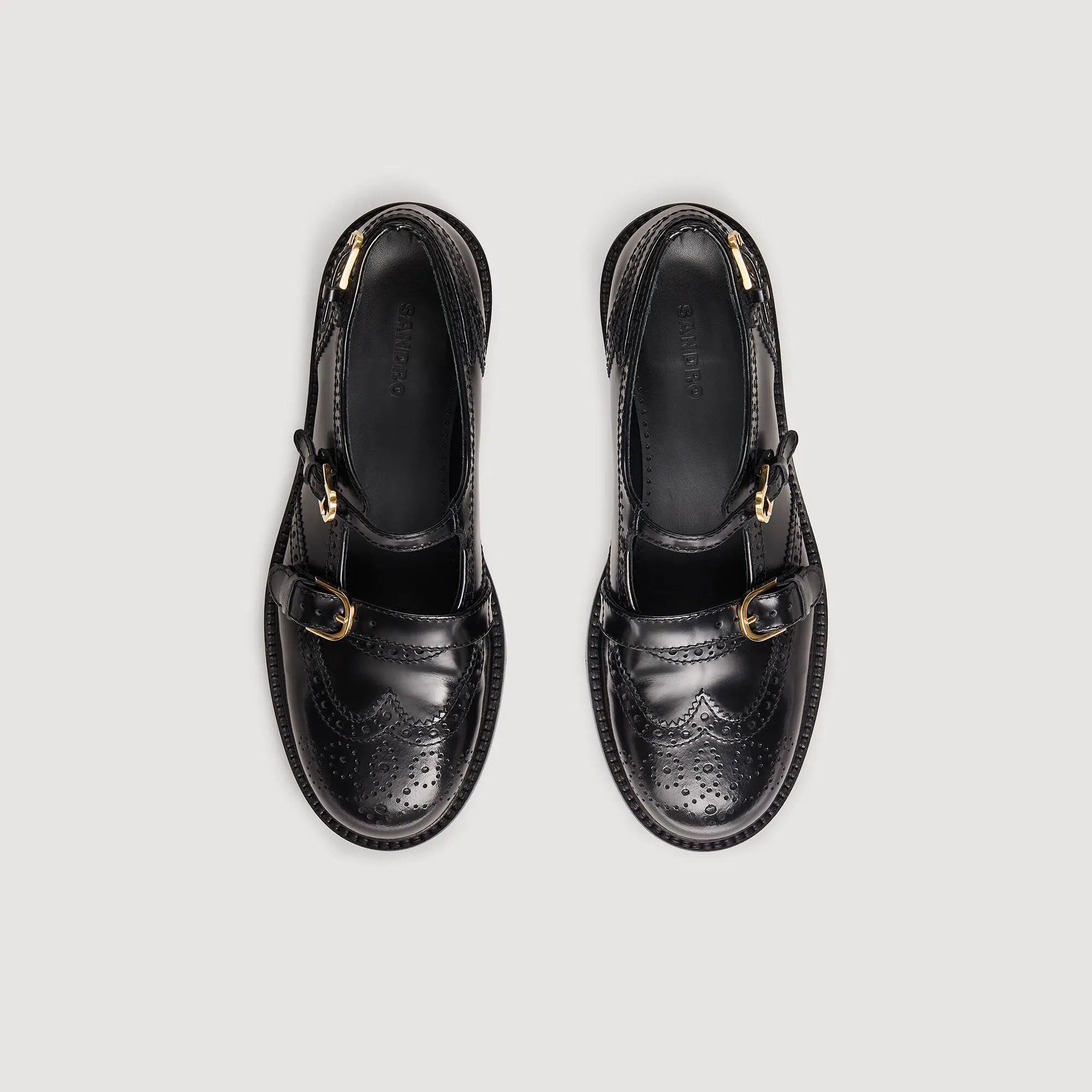 Kaeta Multi-Buckle Open Derbies Black
