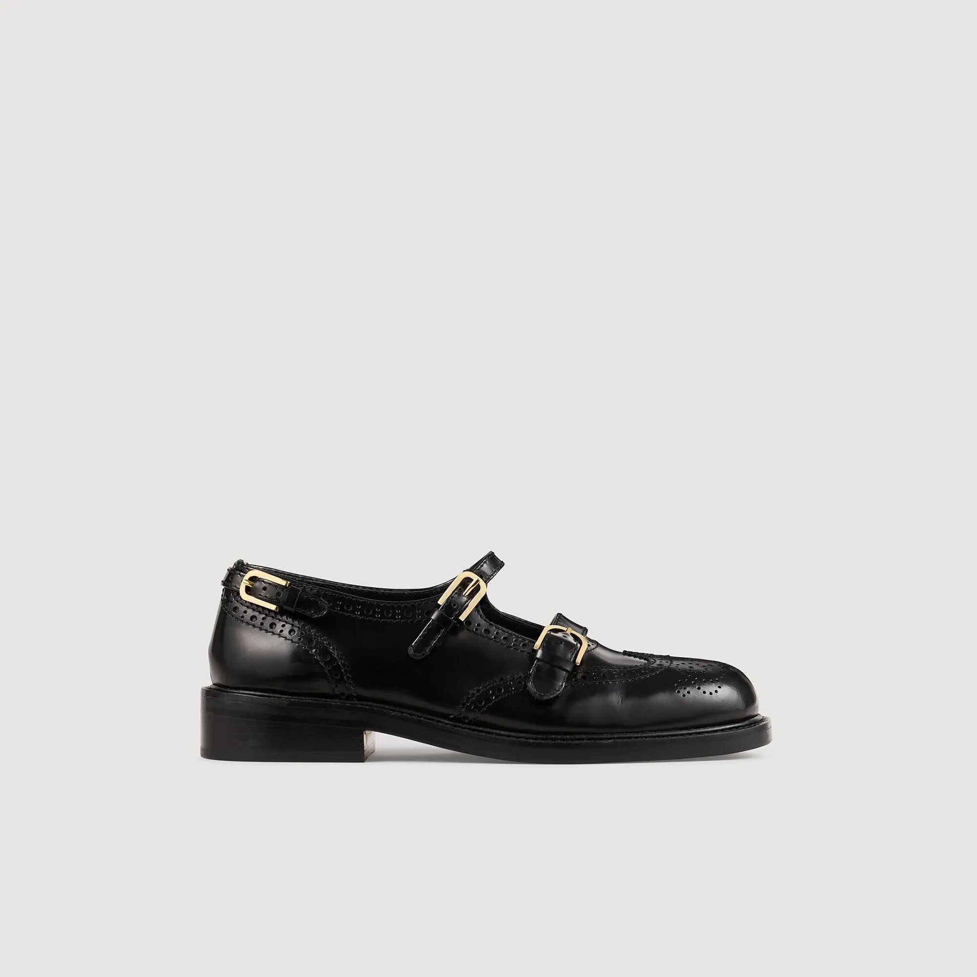 Kaeta Multi-Buckle Open Derbies Black
