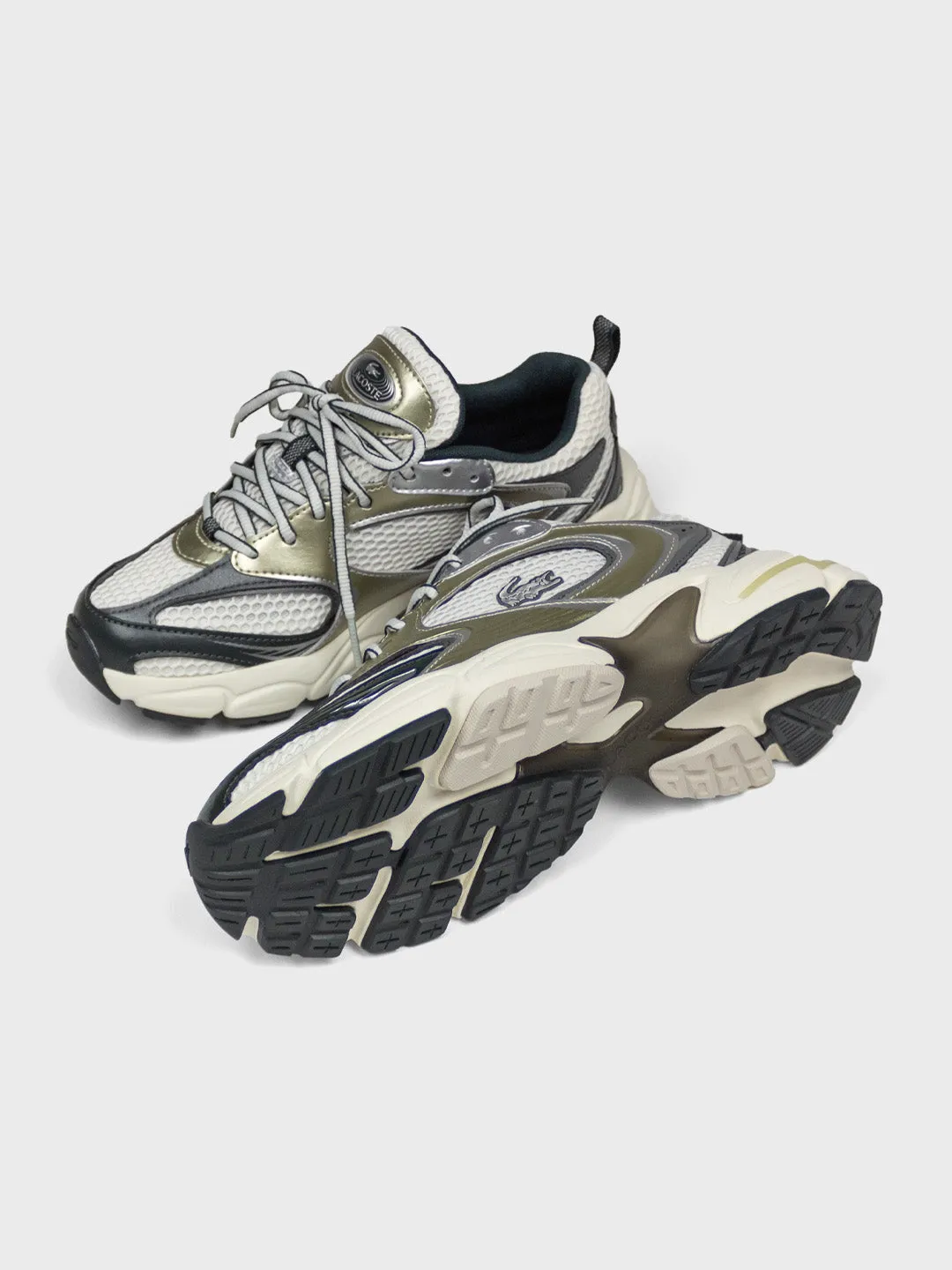 Lacoste Storm 96 2K Sneakers | Off-White/Dark Green