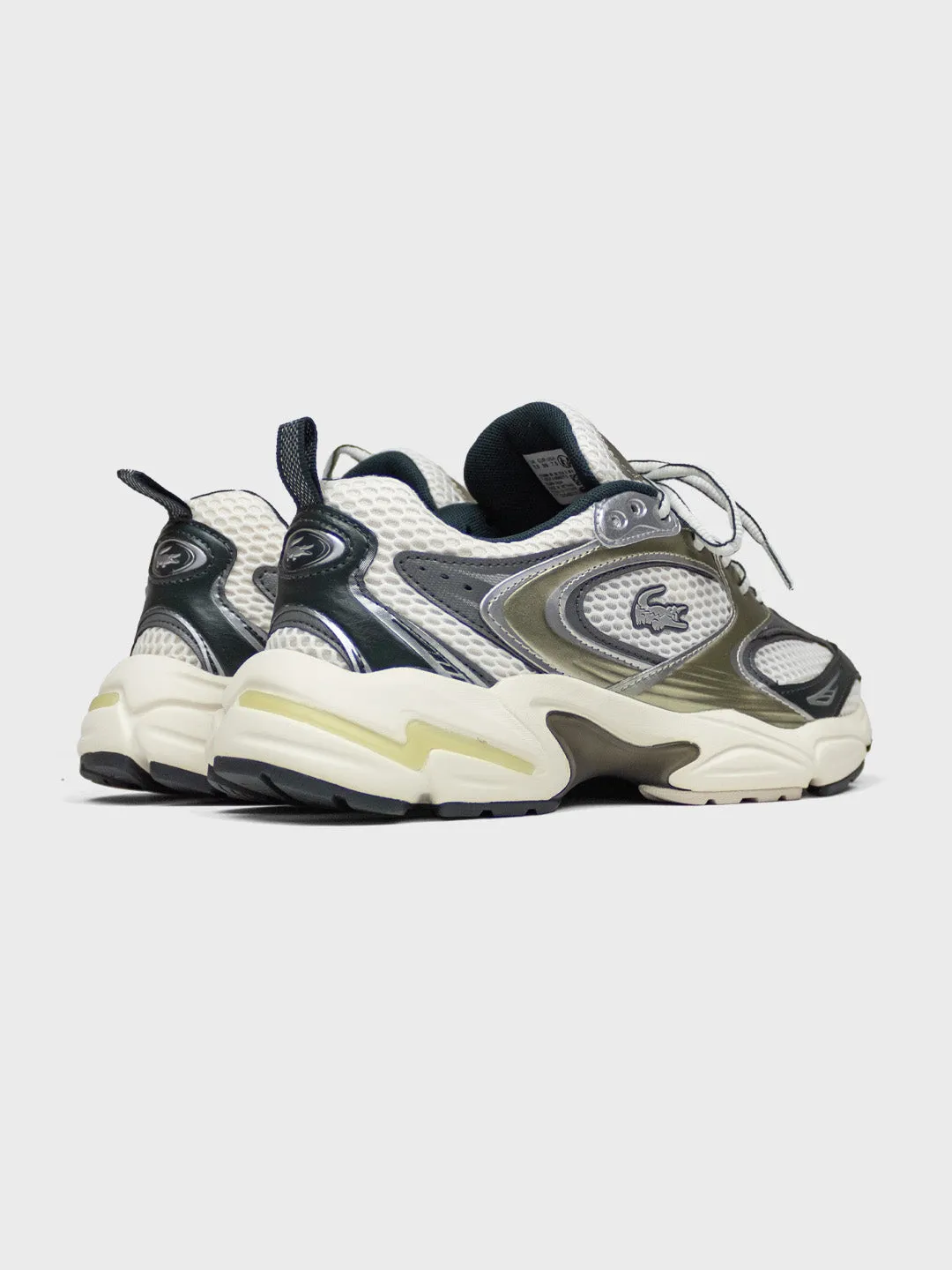 Lacoste Storm 96 2K Sneakers | Off-White/Dark Green