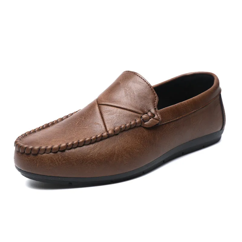 Light men's shoes Men's loafers Doudou shoes Men's boys Driving formal clothes Wedding groom Trend thick bottom Go to work Non-slip