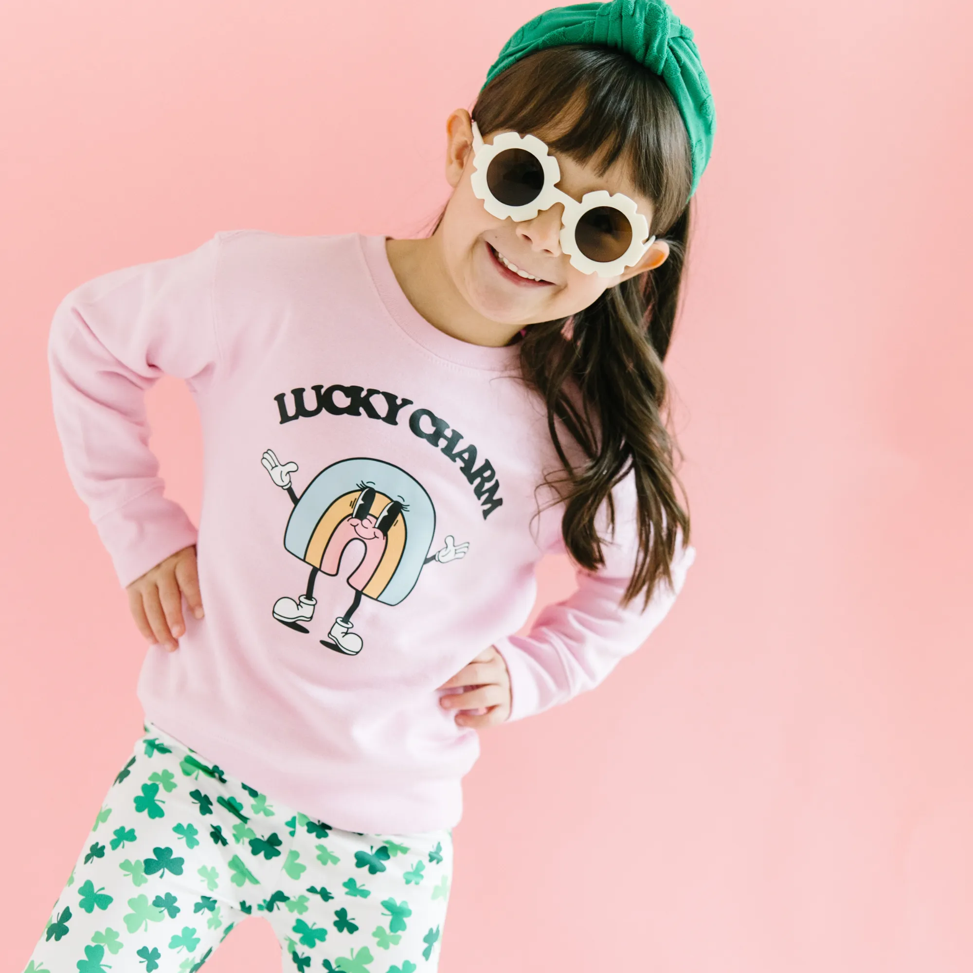 Lucky Charm Rainbow Marshmallow St Patrick's Day Sweatshirt
