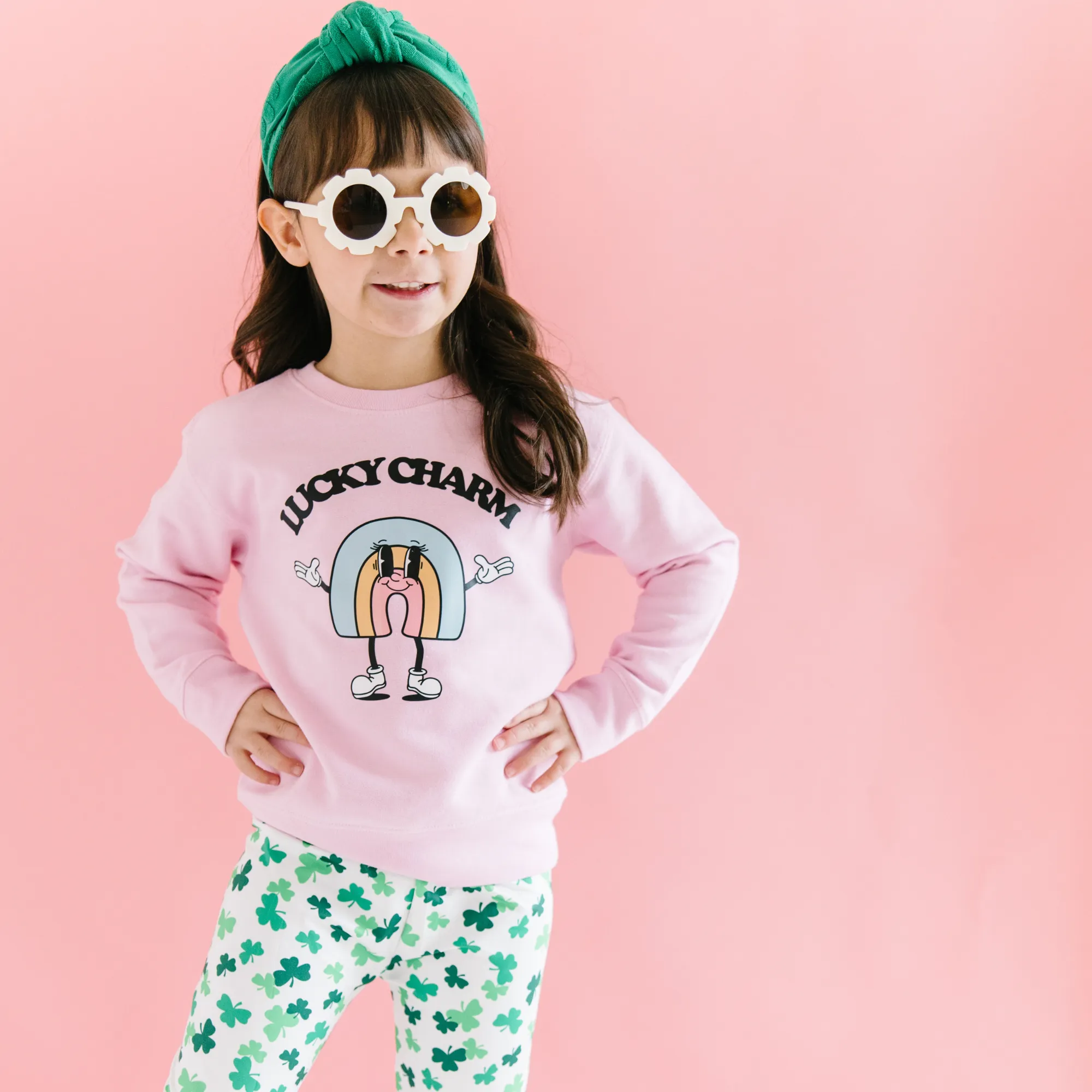 Lucky Charm Rainbow Marshmallow St Patrick's Day Sweatshirt