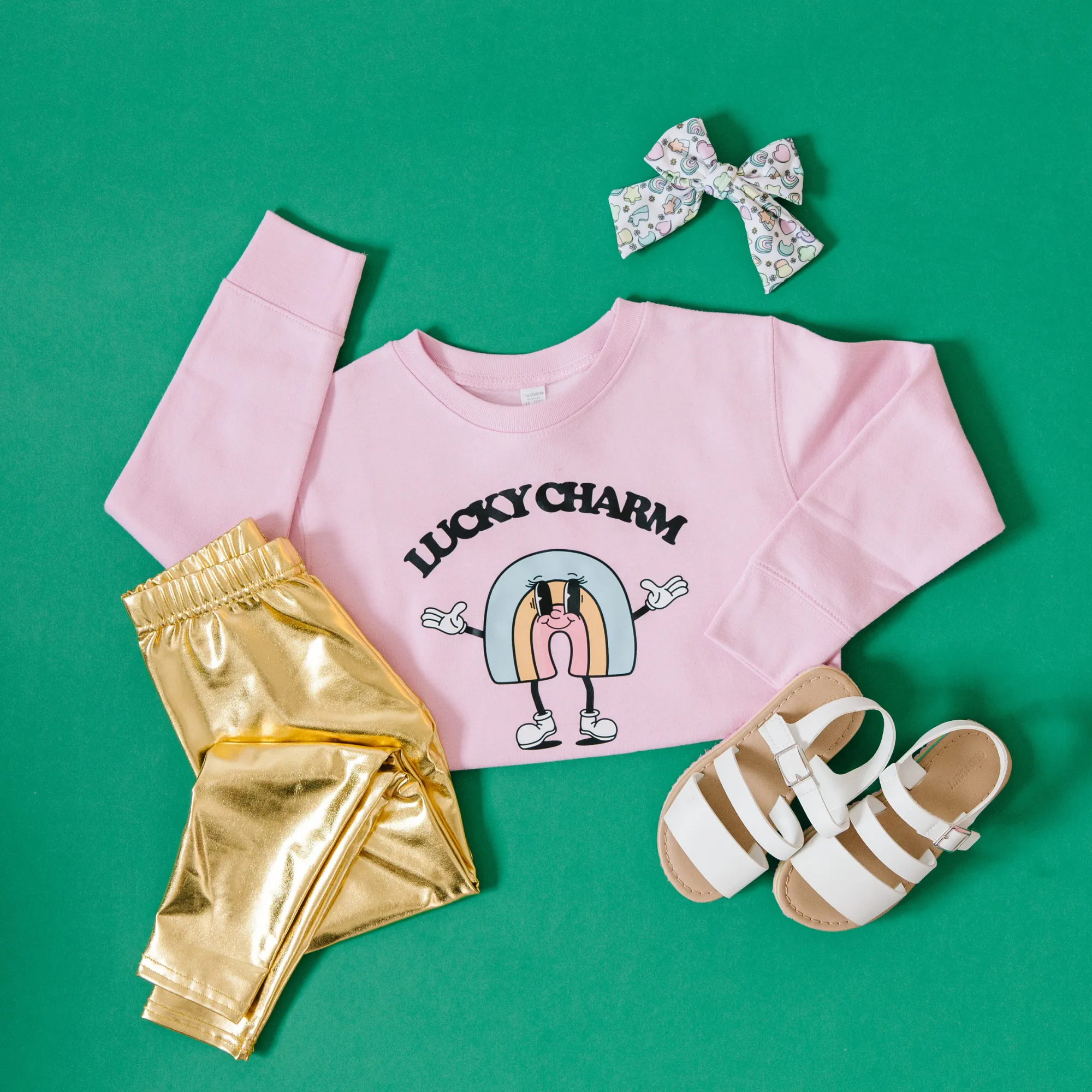 Lucky Charm Rainbow Marshmallow St Patrick's Day Sweatshirt