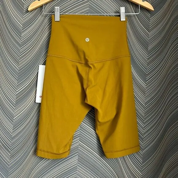 Lululemon Align Super High Rise Short 10&quot;‎ Gold Spice size 4 NWT