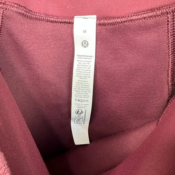 Lululemon Scuba High-Rise Mini Skirt *Velvet Garnet Sz M NWT