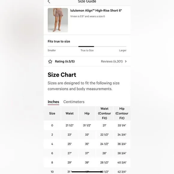 Lululemon Align High-Rise Short 6&quot; TAUPETASTIC size 4 NWT