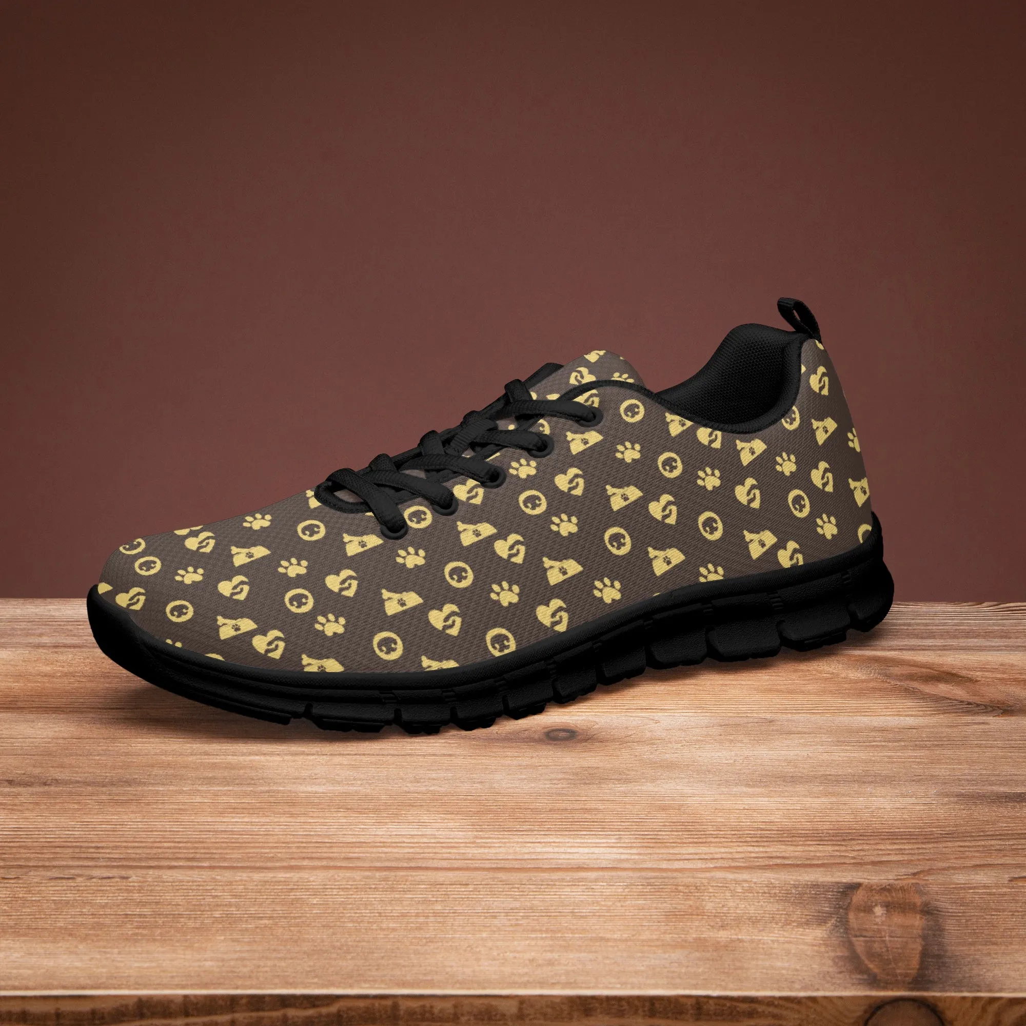 Luxury Paw Print Sneakers for Men Women, Running Shoes For Dog Lovers