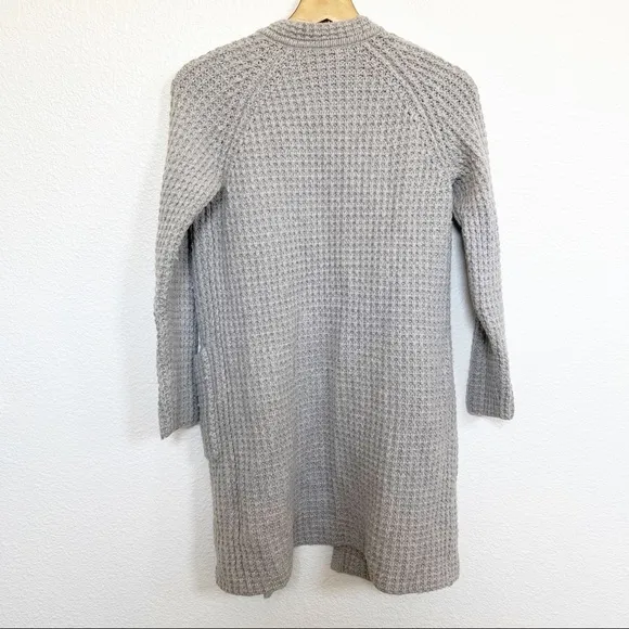 Madewell- Grey Chunky Wafflestitch Wool Blend Cardigan- XXS