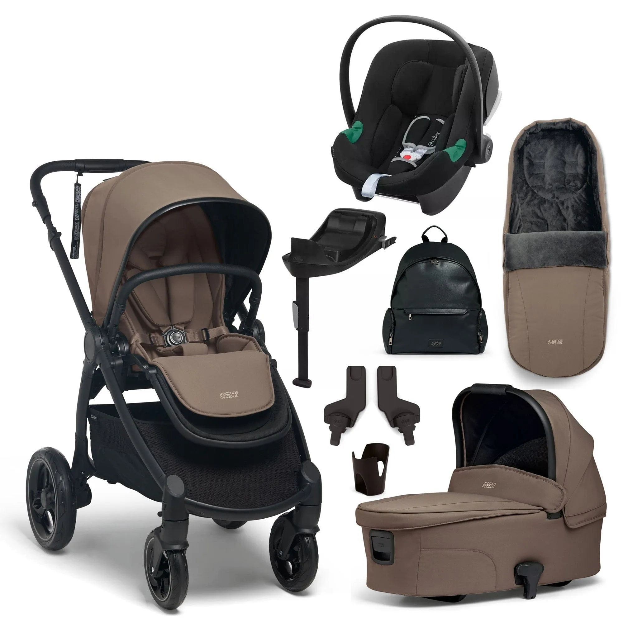 Mamas & Papas Ocarro 8 Piece Cybex Travel System - Café
