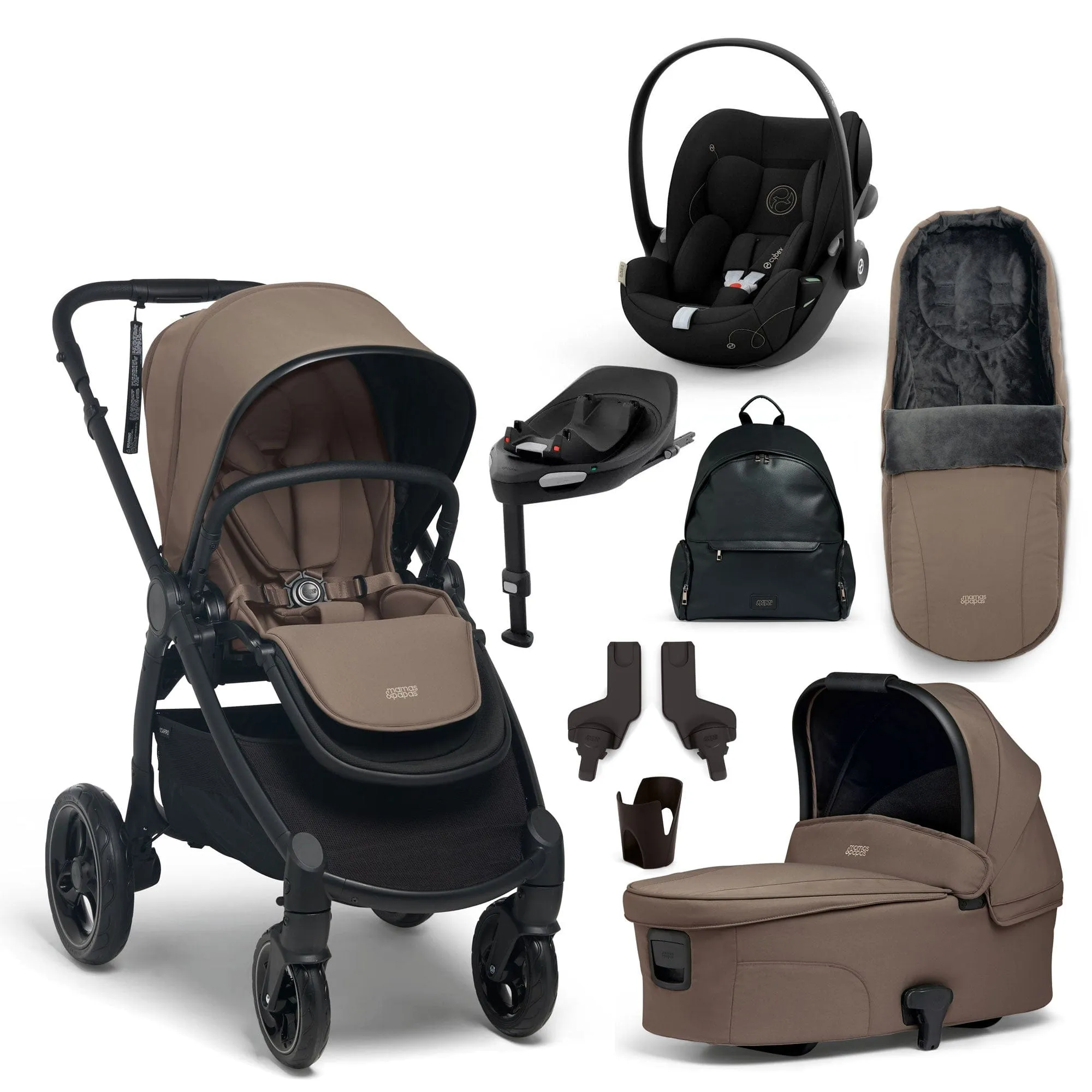 Mamas & Papas Ocarro 8 Piece Cybex Travel System - Café