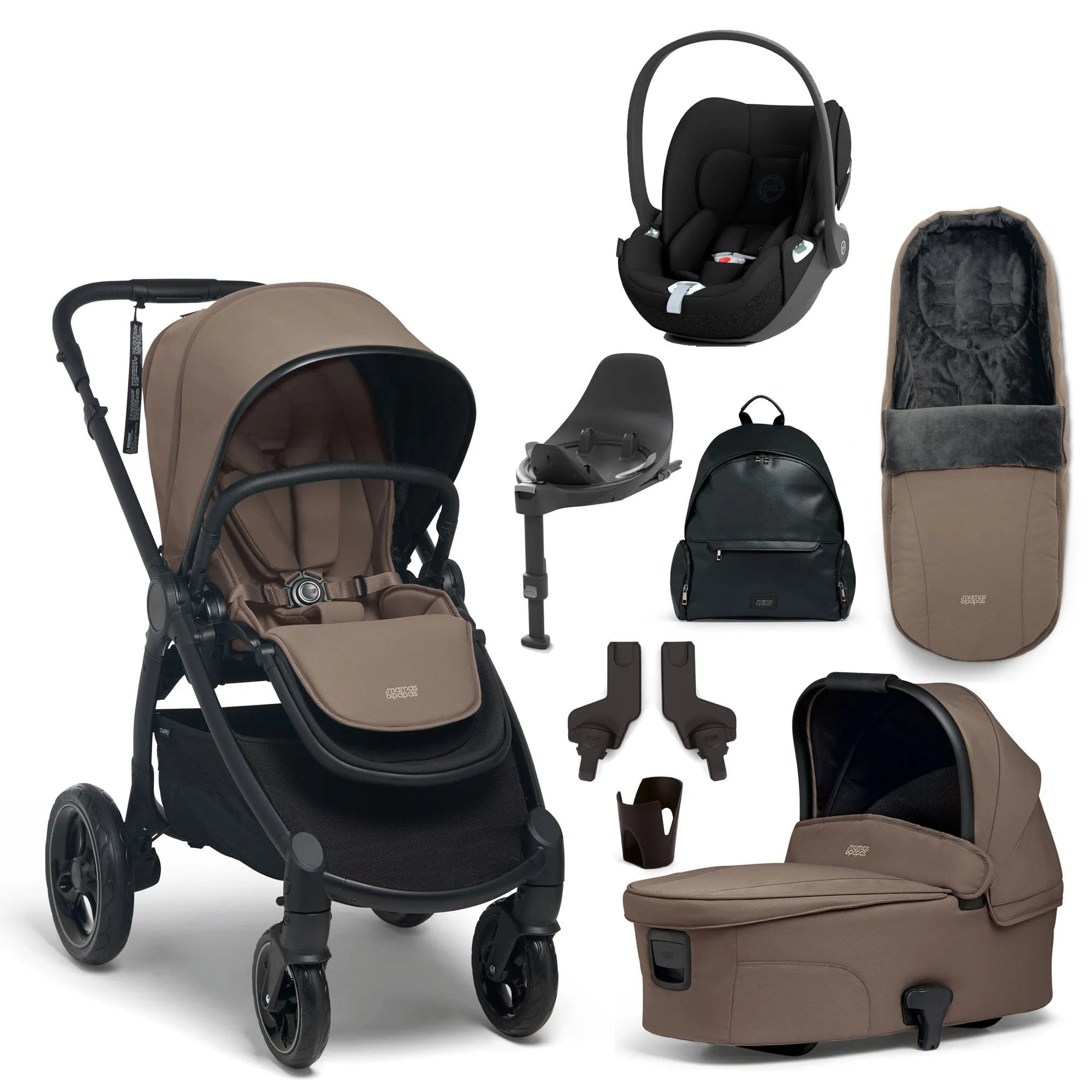 Mamas & Papas Ocarro 8 Piece Cybex Travel System - Café
