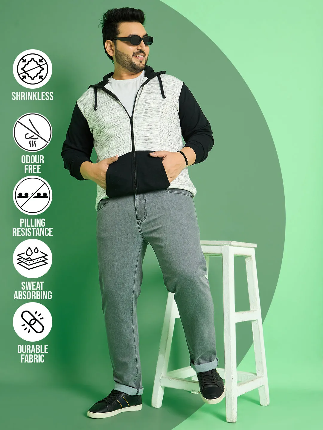 Men Plus Size Cade Solid Jeans