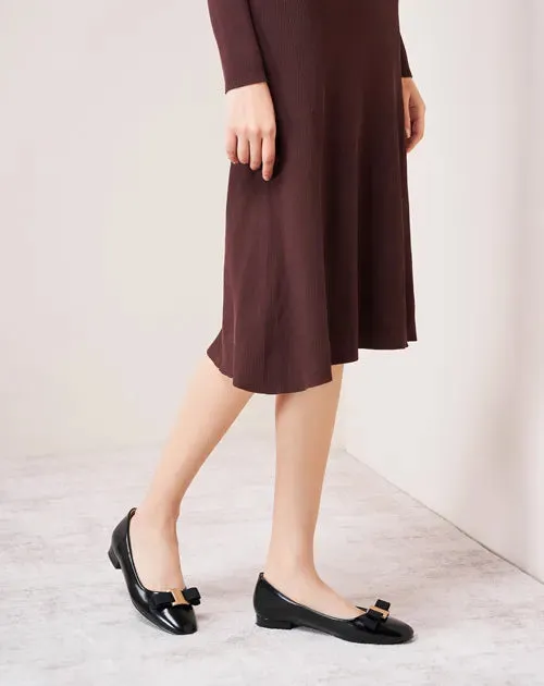 Metal Buckle bow Flats (Anita)social