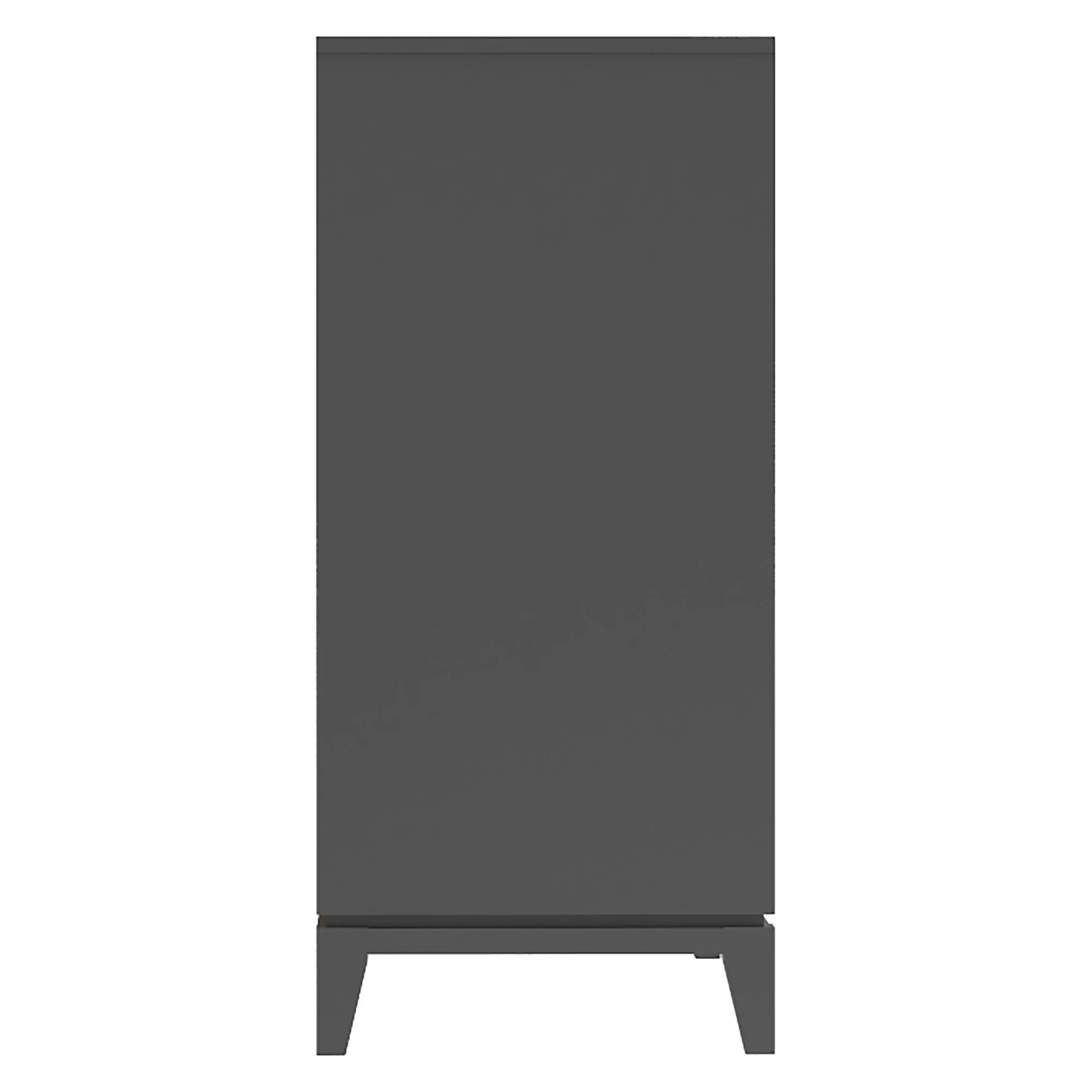 Moderna 6 drawers small double chest office storage organization, dark grey & white