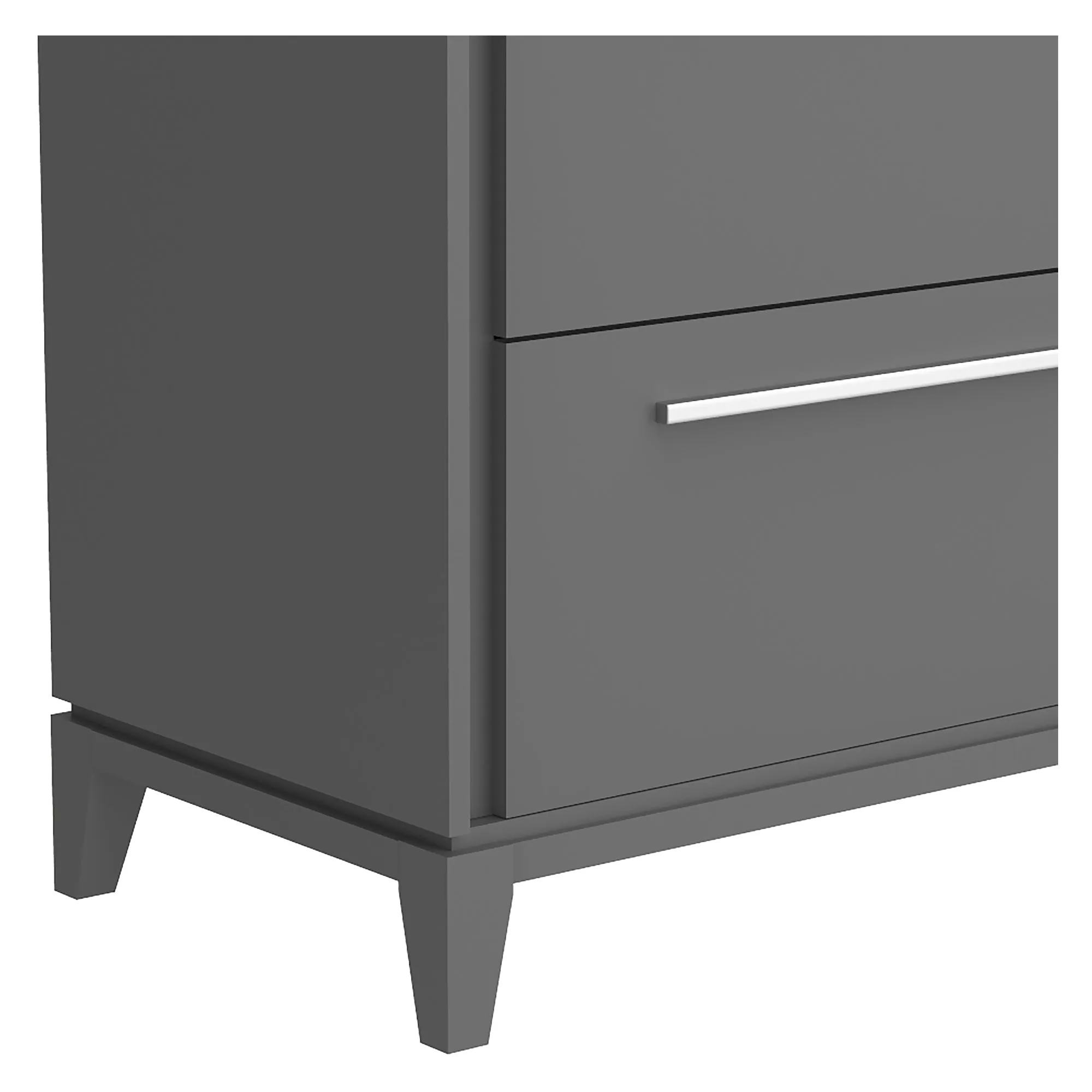 Moderna 6 drawers small double chest office storage organization, dark grey
