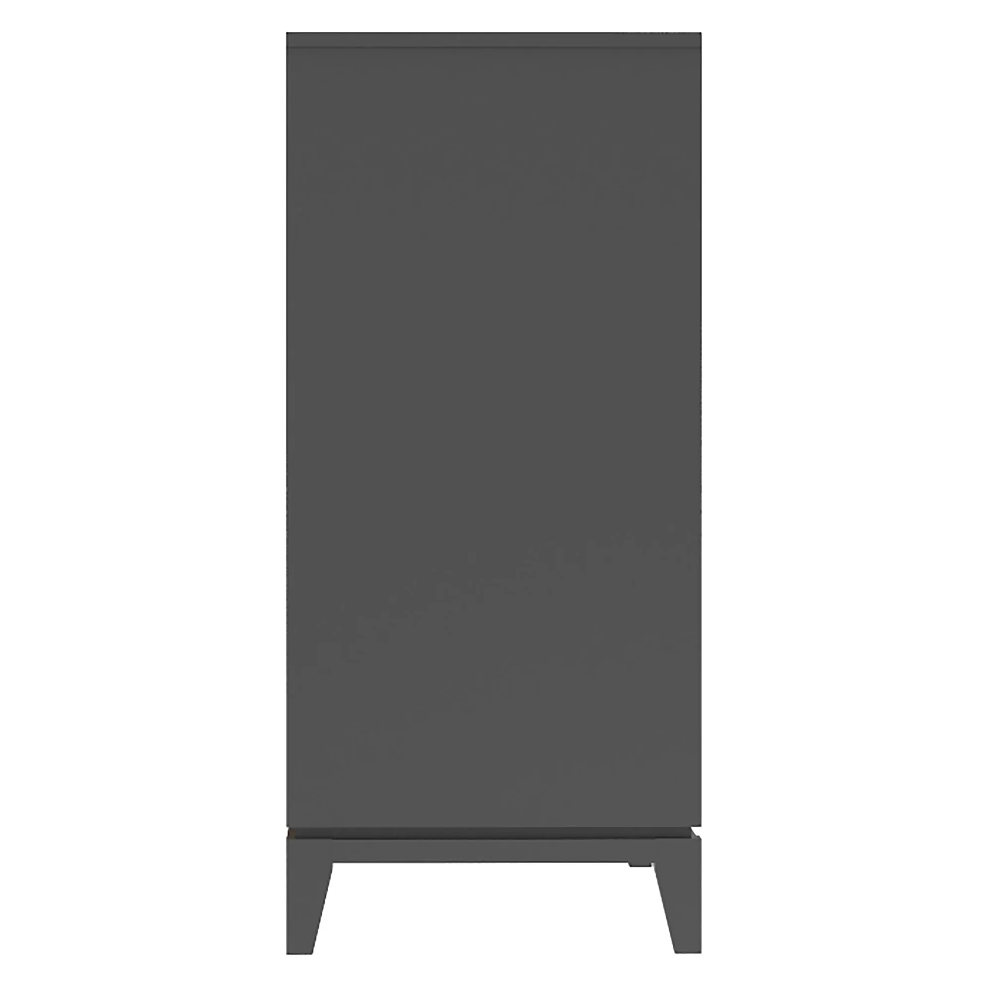 Moderna 6 drawers small double chest office storage organization, dark grey