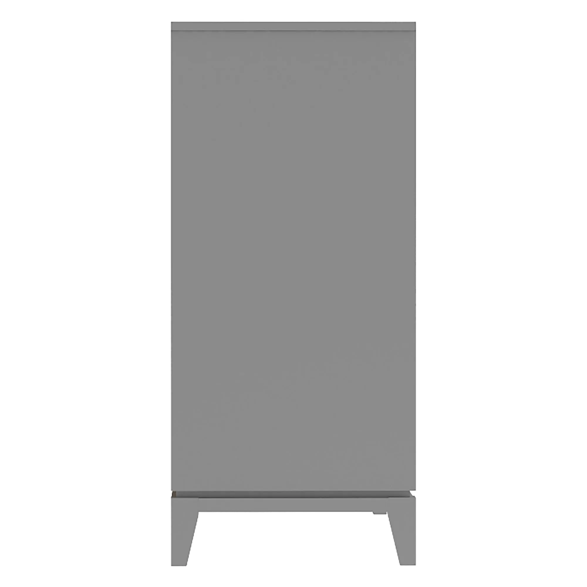 Moderna 6 drawers small double chest office storage organization, grey & white