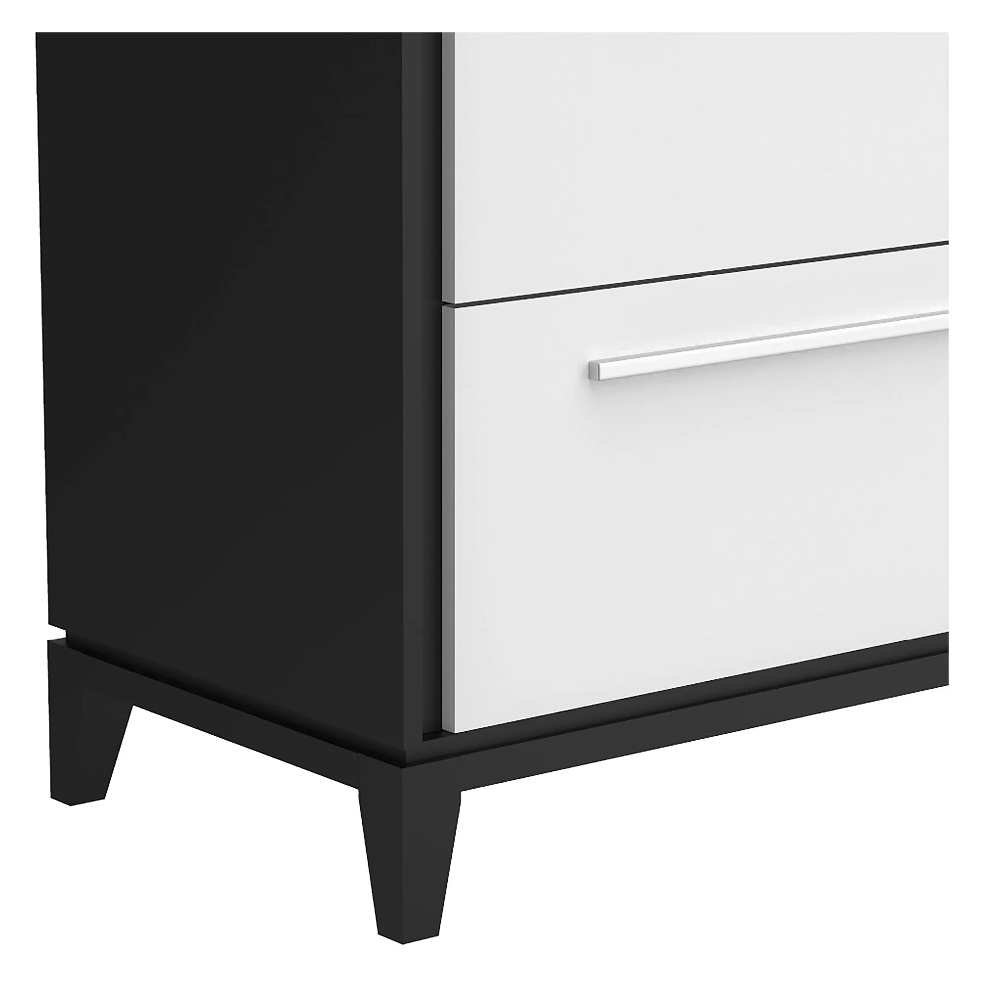 Moderna 6 drawers small double chest office storage organization, java & white