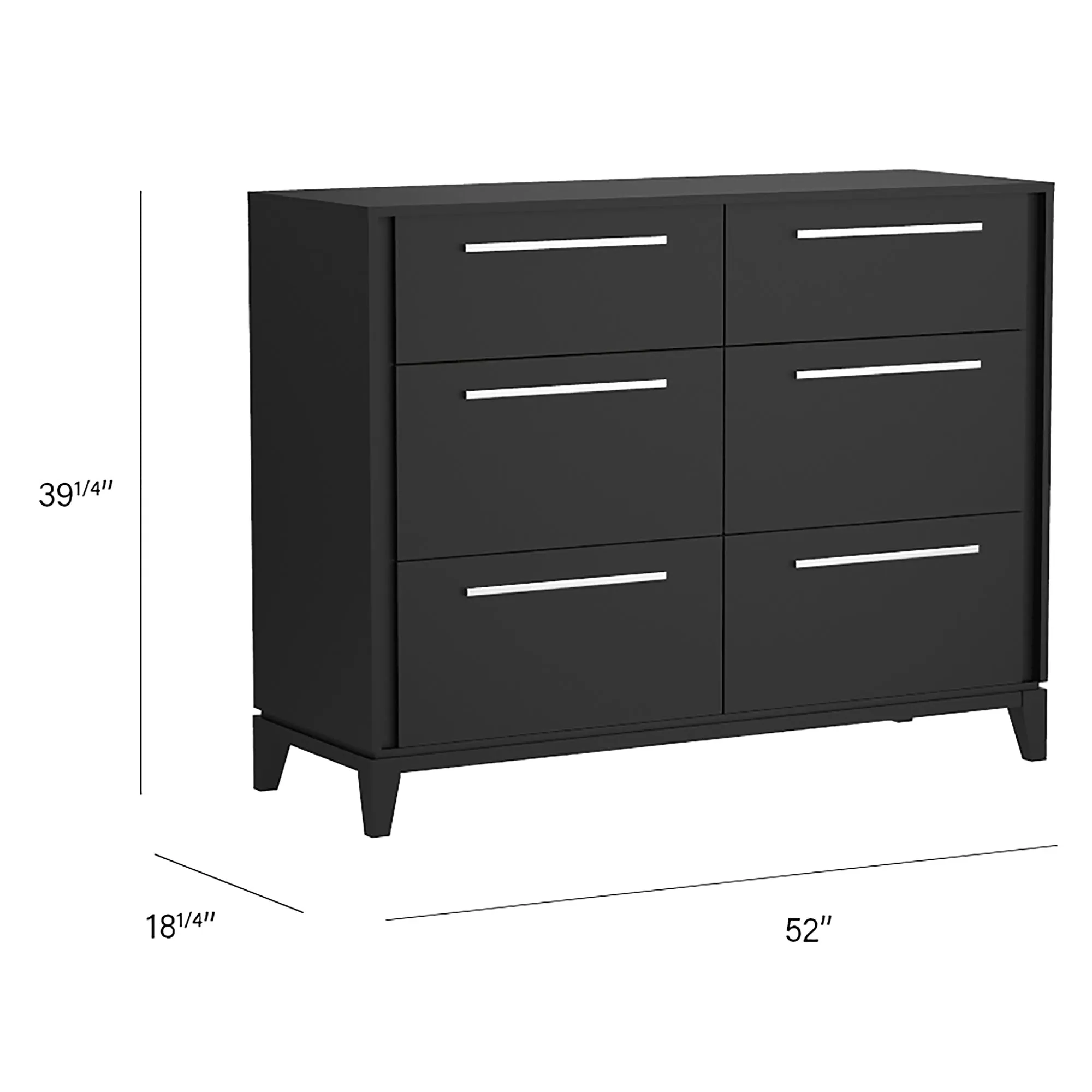 Moderna 6 drawers small double chest office storage organization, java