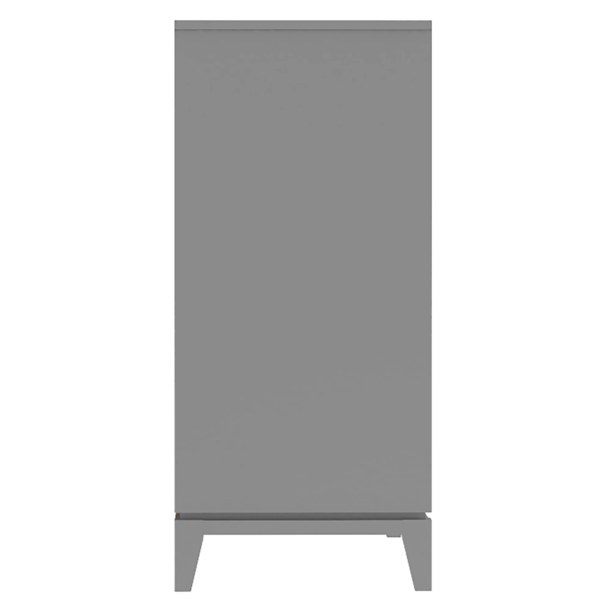 Moderna 6 drawers small double chest office storage organization, light grey