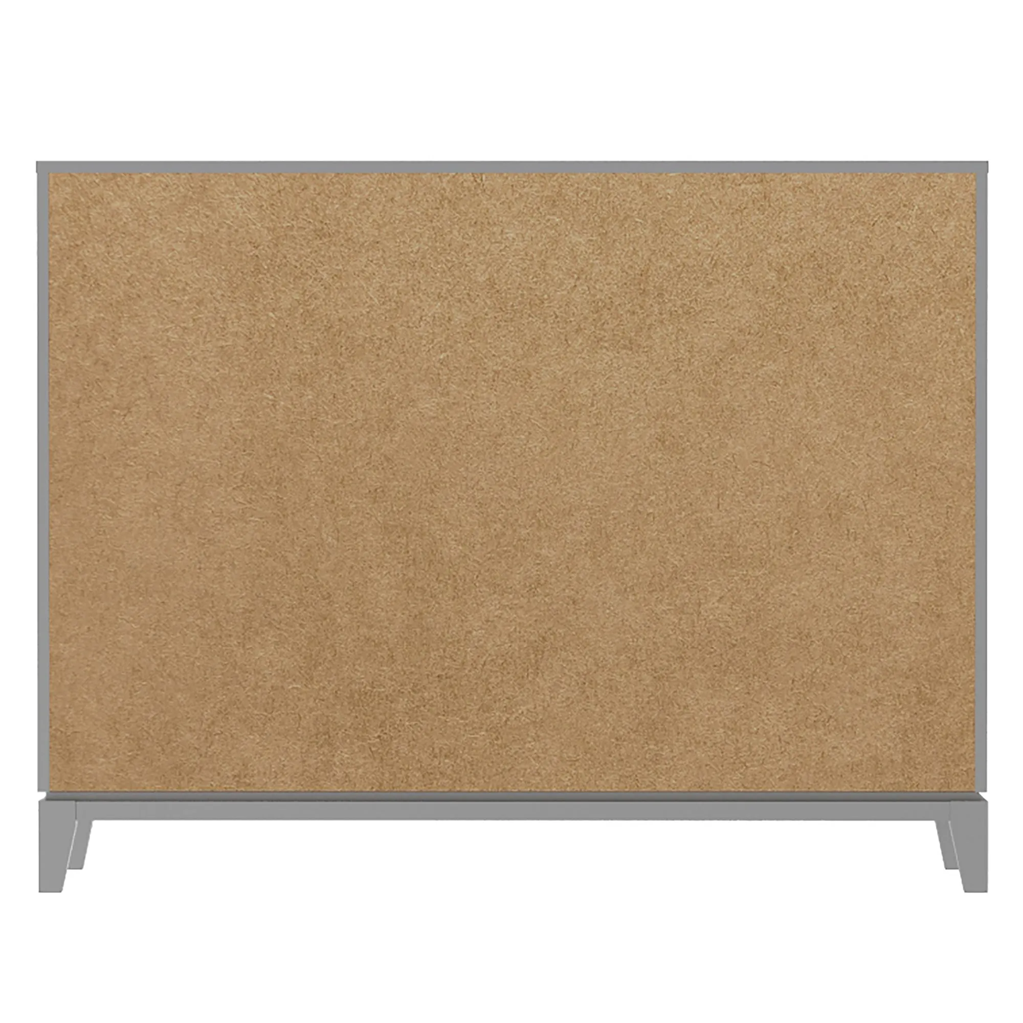 Moderna 6 drawers small double chest office storage organization, light grey