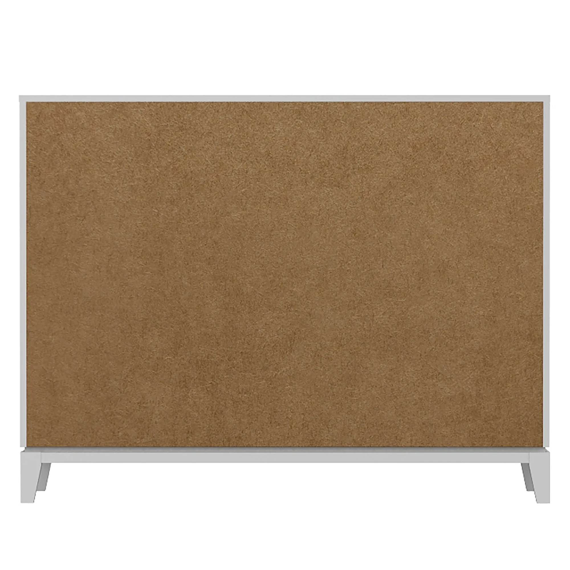 Moderna 6 drawers small double chest office storage organization, white & walnut