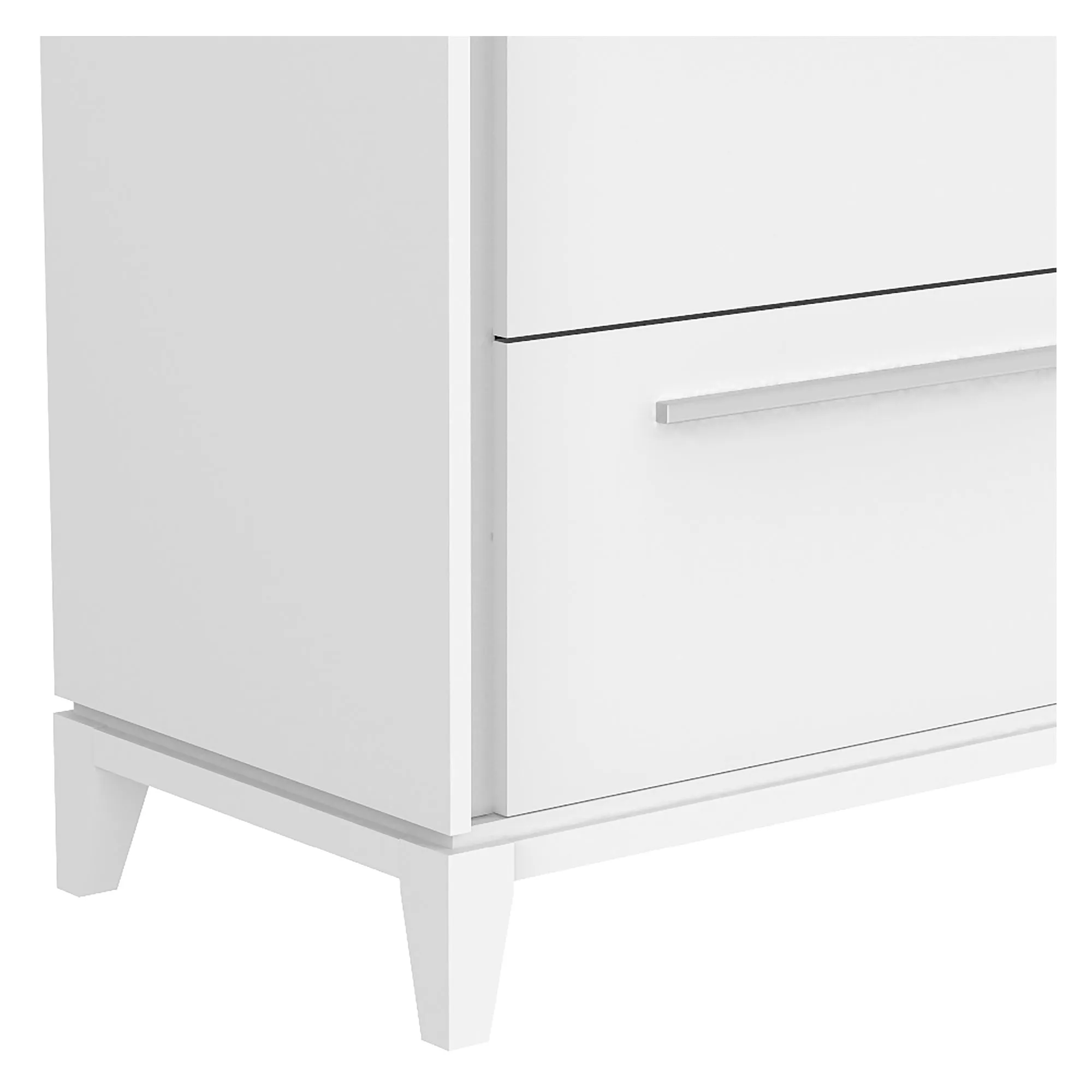 Moderna 6 drawers small double chest office storage organization, white