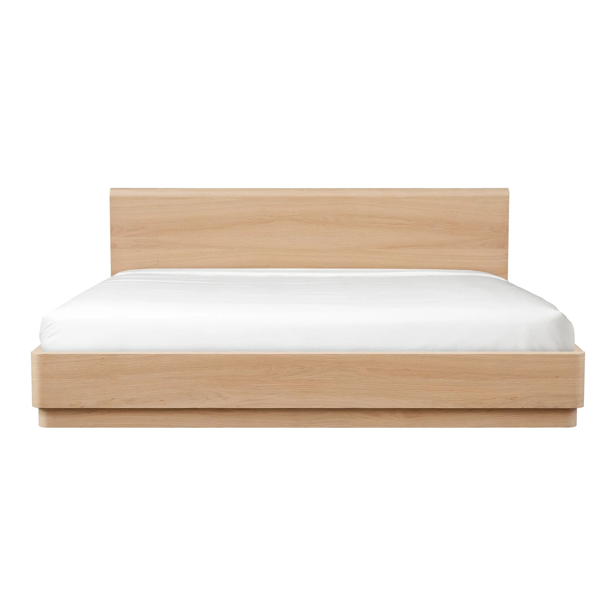 Moe's Home Collection Round Off Light Oak Brown King Bed