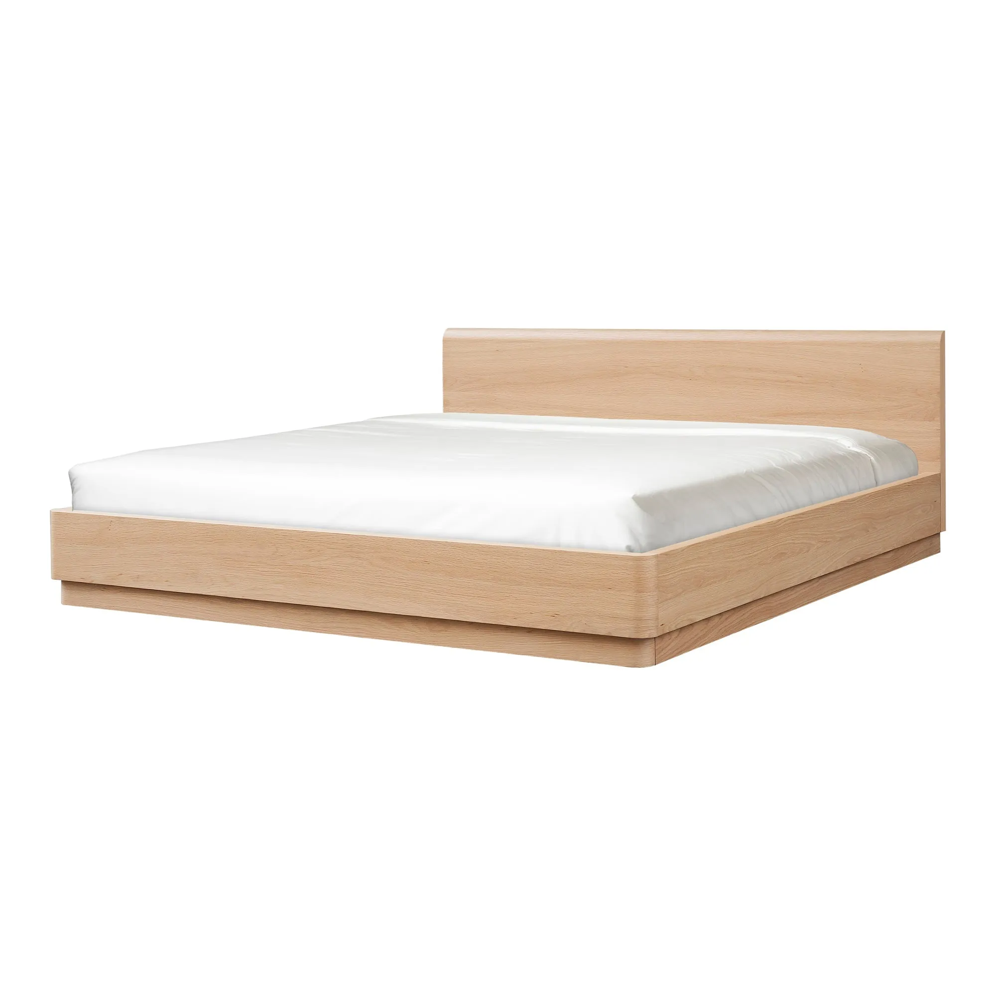 Moe's Home Collection Round Off Light Oak Brown King Bed