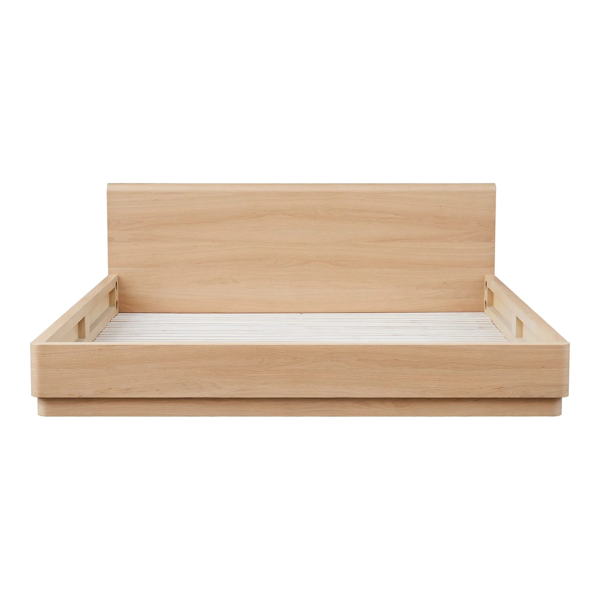 Moe's Home Collection Round Off Light Oak Brown King Bed
