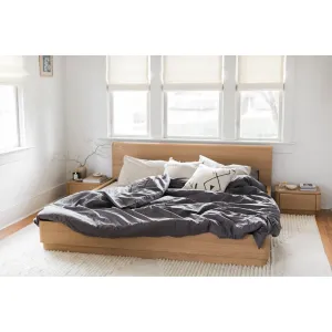 Moe's Home Collection Round Off Light Oak Brown King Bed