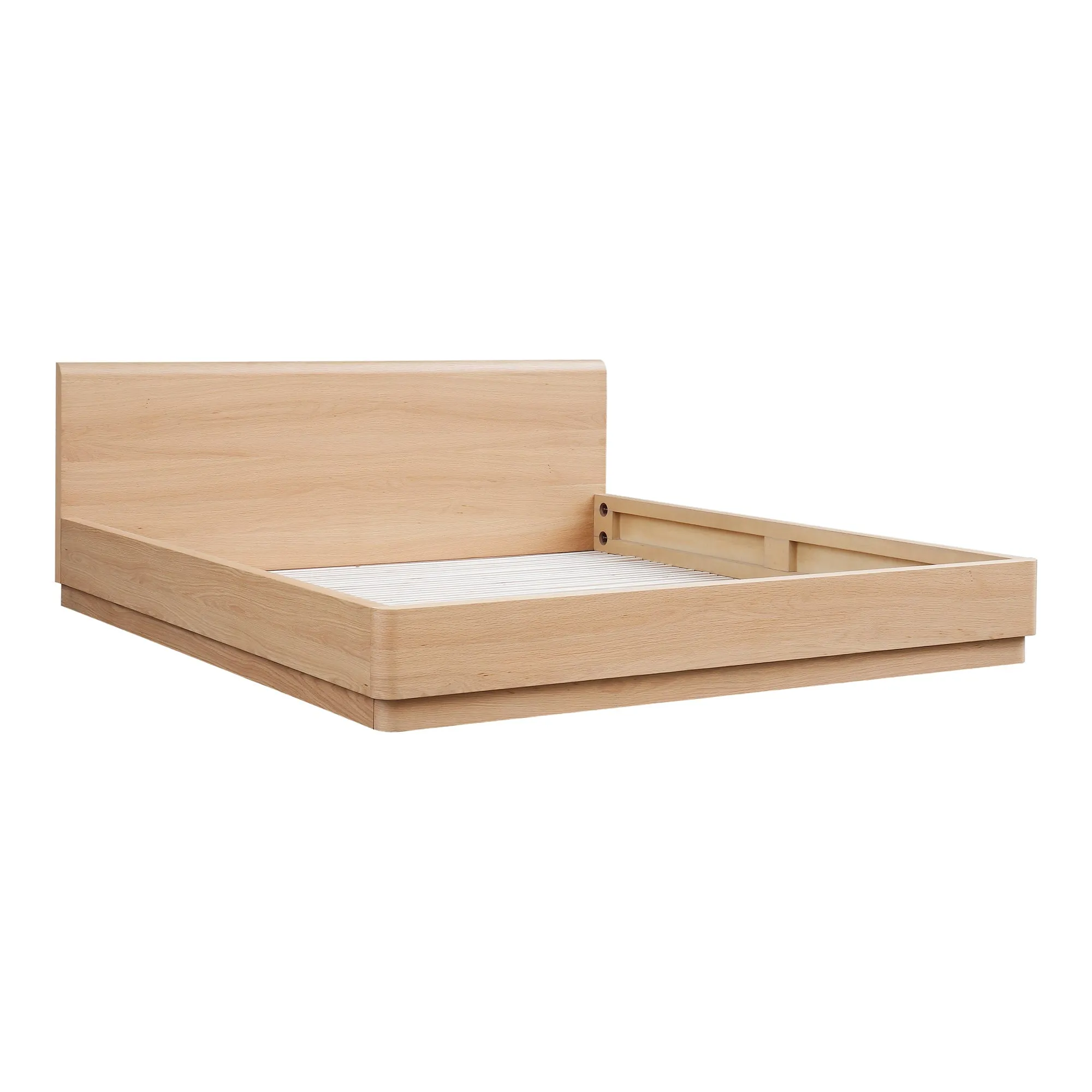 Moe's Home Collection Round Off Light Oak Brown King Bed