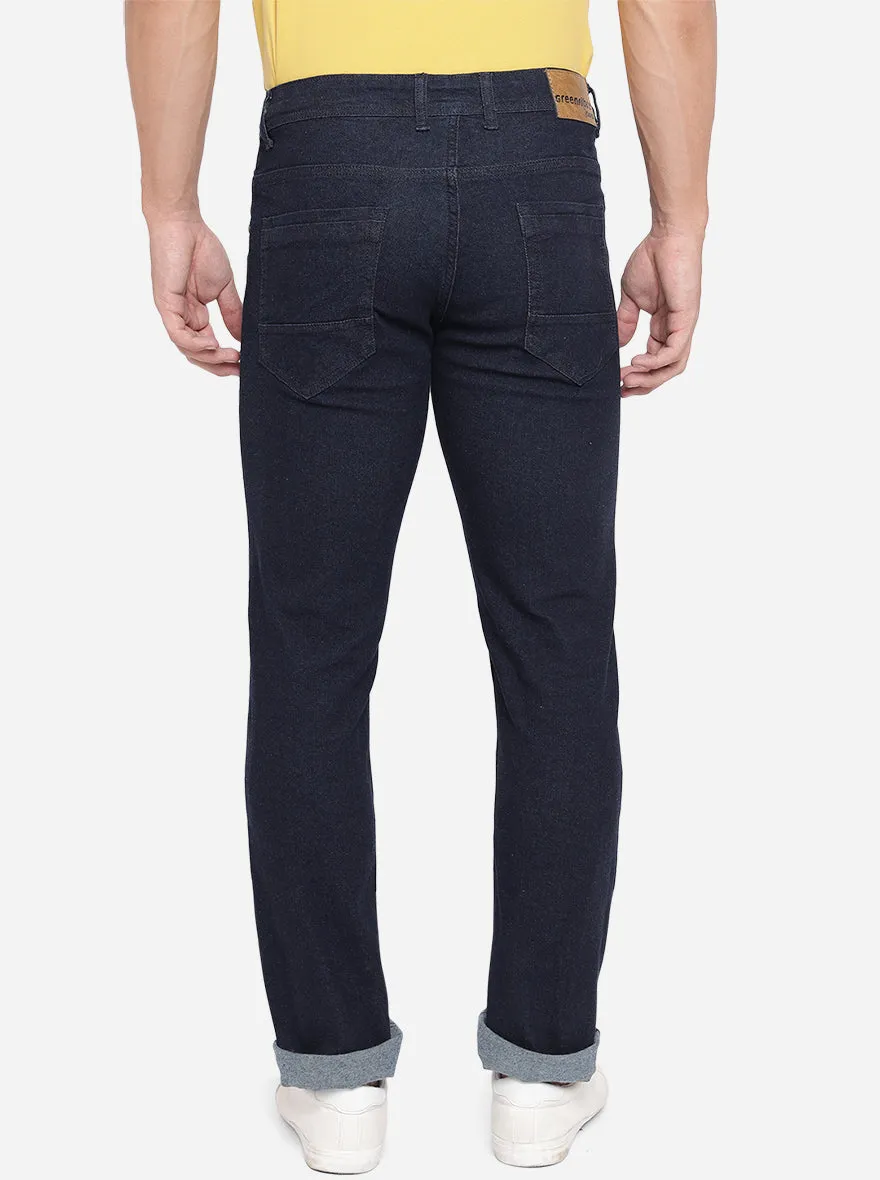 Mood Indigo Blue Washed Straight Fit Jeans | Greenfibre