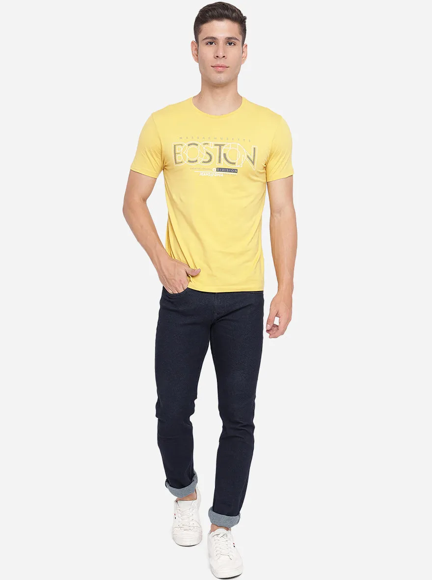 Mood Indigo Blue Washed Straight Fit Jeans | Greenfibre